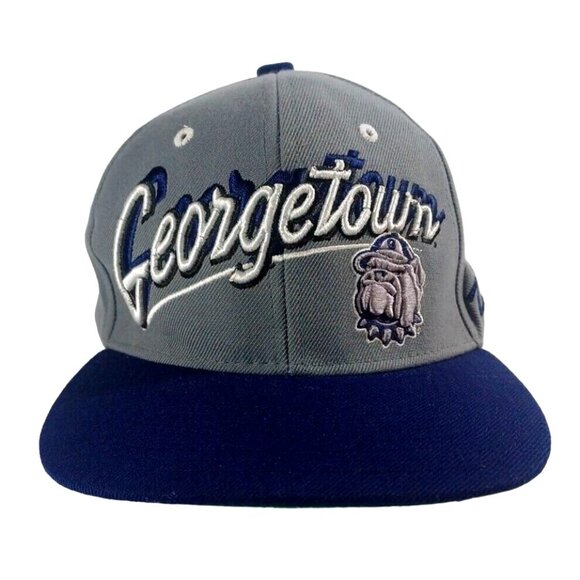 Vintage Vtg GEORGETOWN HOYAS ZEPHYR snap back hat gray wool embroidered - Picture 1 of 8